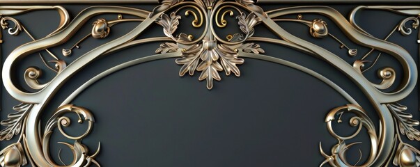 Decorative frame with an Art touch, highlighted with flowing lines and nature-inspired details