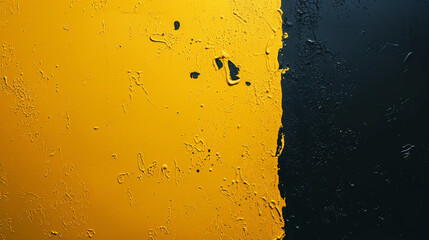 Wallpaper or web banner background, grunge gradient from yellow to black, grainy texture effect. Generative AI