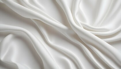 Obraz premium White Silk Fabric for Drapery Abstract Background