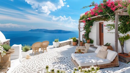 Obraz premium Overlooking the Aegean Sea