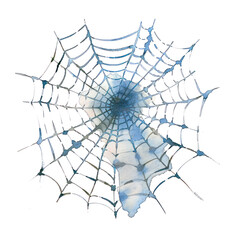 Obraz premium Cobweb watercolor illustration isolated on transparent. Halloween png file for art work. 