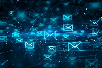 Obraz premium abstract background technology data, traffic, cloud, mail, signal
