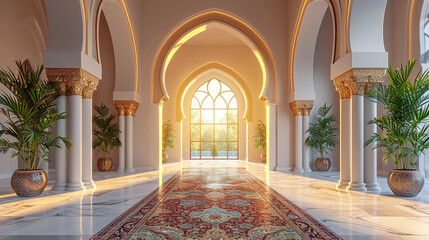 Obraz premium Islamic pattern architectural arch featuring decoration background 