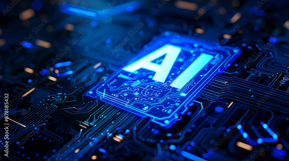 Poster abstract puzzle pieces futuristic background with circuit patterns,