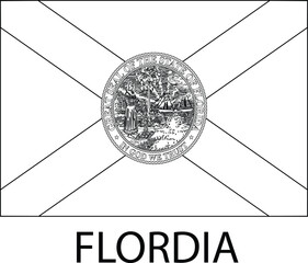 Florida Flag, Alabama Flag, United States Flags, Vector Image, Editable illustration, Geography, Learn US Flags