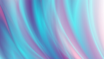 Blue and purple holographic flowing waves abstract background. Vector design