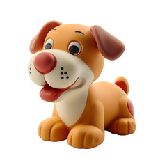 Naklejka premium Rubber dog squeaky toy isolated white background, PNG image, isolated