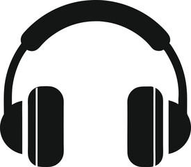 Headphone icon vector silhouetter design