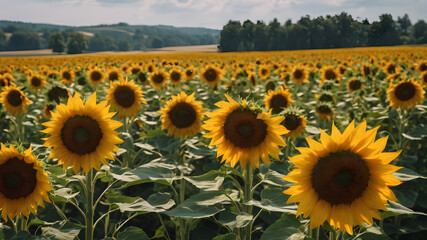 Obraz premium Sunflowers in a Field
