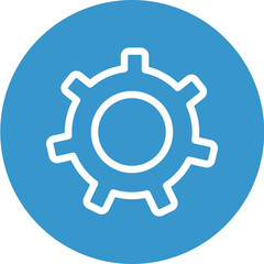 settings Vector Line White Circles Multicolors