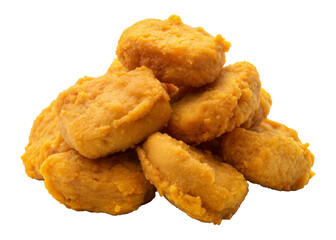 Crispy fried chicken nuggets, cut out - stock png.