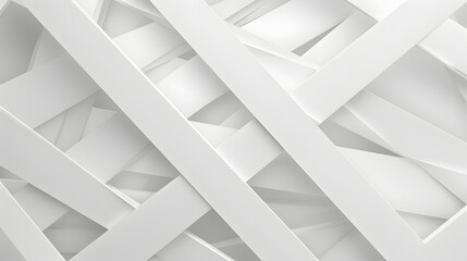 Abstract white background with multiple strips of varying sizes and shapes.