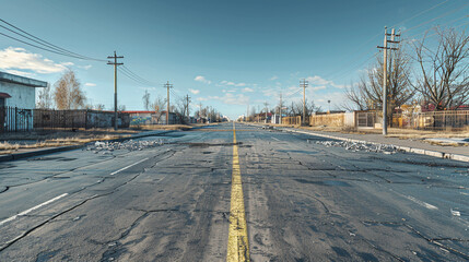 Solitude Before the Storm: An Empty Street Awaits Political March