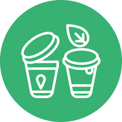 Packaging alternatives Vector Line White Circles Multicolors