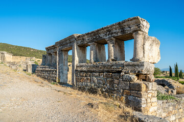 Naklejka premium Ruins of the Ancient City of Hierapolis located in Denizli Turkey