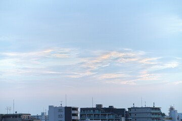 マジックアワーの雲と空