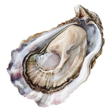 recommend clip art: Oyster watercolor illustration isolated on transparent. Sea png file for art work.
                    