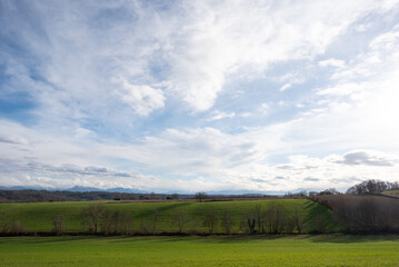 Pyrenees view in rural France