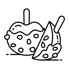 Caramel Apple Icon