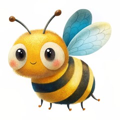 Naklejka premium bee on white