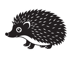 Hedgehog silhouette isolated vector