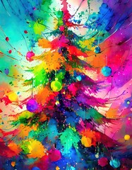 colorful christmas tree