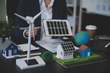Carbon offset price report CO2 emission. Future growth Net zero waste in ESG ethical SME office...