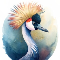 Fototapeta premium grey crowned crane