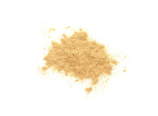 heap of maca powder isolated on white background