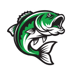 vector illustration of a jumping fish on a white background background