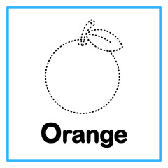 tracing orange alfabet illustration © Rahmatullah