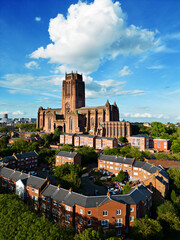 Aerial view of Liverpool Anglican Cathedral