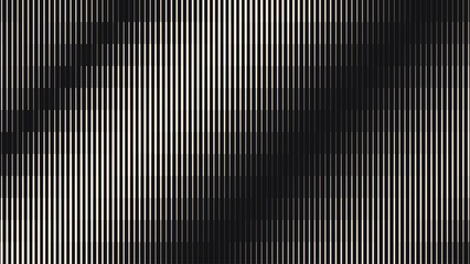 Line Halftone Gradient Effect Pattern. Vertical Straight Lines Background. Black and White Abstract Texture with Parallel Stripes Thick to Thin. Vector Illustration.