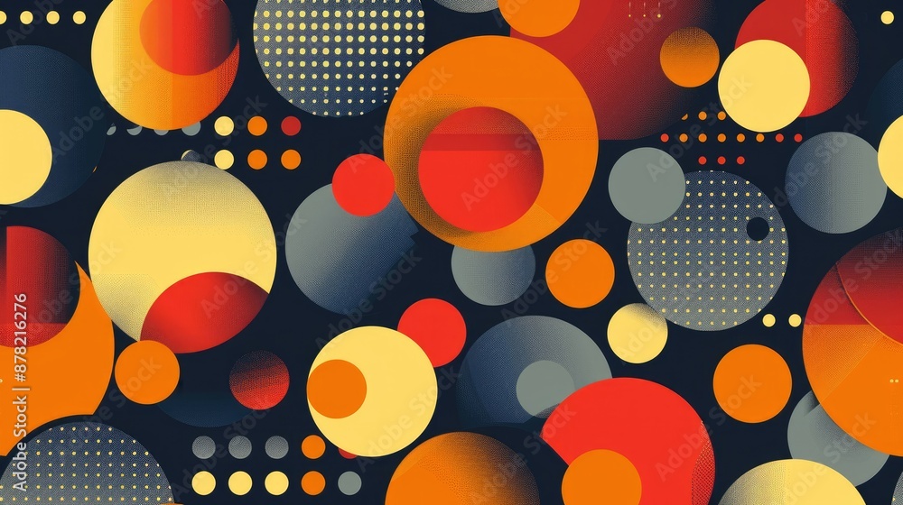 Fototapete abstract background with a minimalistic pattern of simple geometric shapes