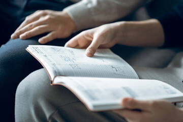 A man is studying a new strategy in IT