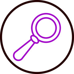  Lab Magnigying Glass Vector Line Purple Circle balck