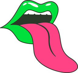 Psychedelic Mouth Illustration