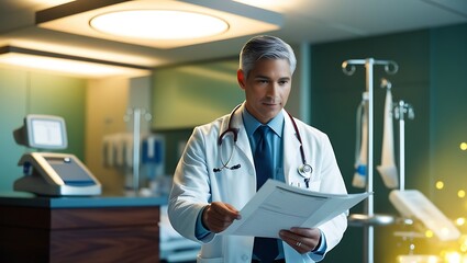 doctor looking at x ray