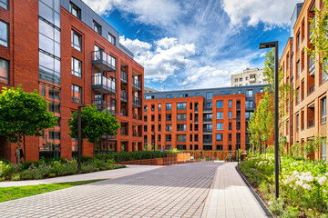 New houses construction in Europe. Residential house development	