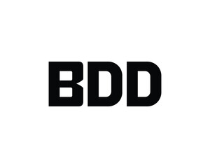 BDD logo design vector template. BDD logo design.