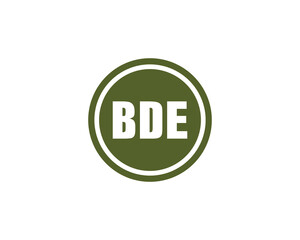 BDE logo design vector template. BDE logo design.