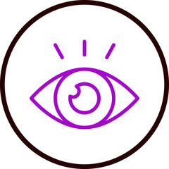 View Vector Line Purple Circle black