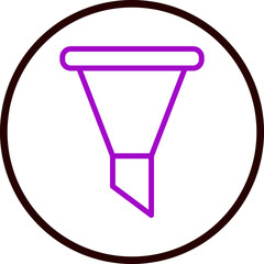 Funnel Vector Line Purple Circle black