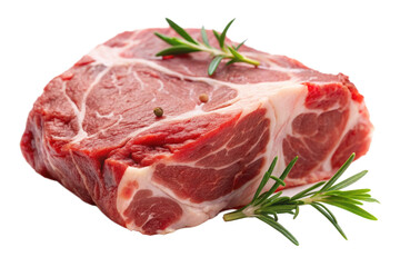 beef steak with spices on transparent background