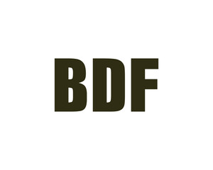 BDF logo design vector template. BDF logo design.