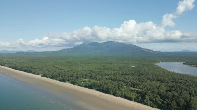 Beautiful Ariel Summer View At pugu Beach semata,Lundu Sarawak