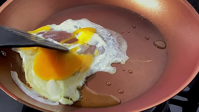 Egg transforms, culinary masterpiece, ready to nourish and delight, slow-mo