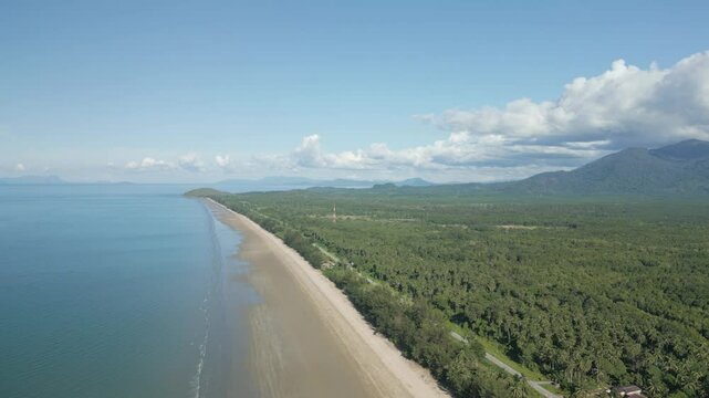 Beautiful Ariel Summer View At pugu Beach semata,Lundu Sarawak