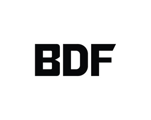 BDF logo design vector template. BDF logo design.