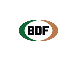 BDF logo design vector template. BDF logo design.